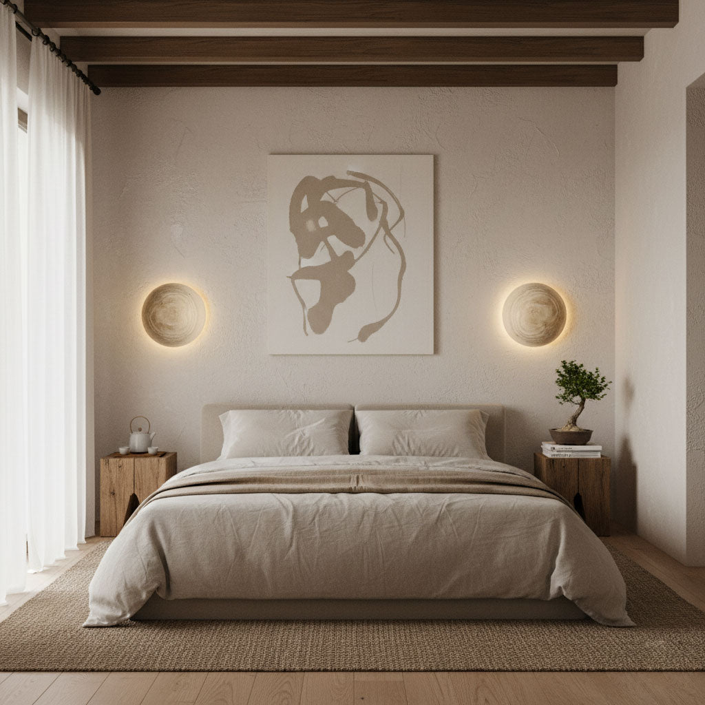 terra-disc-sconce-anzaz-Yellow Travertine-2