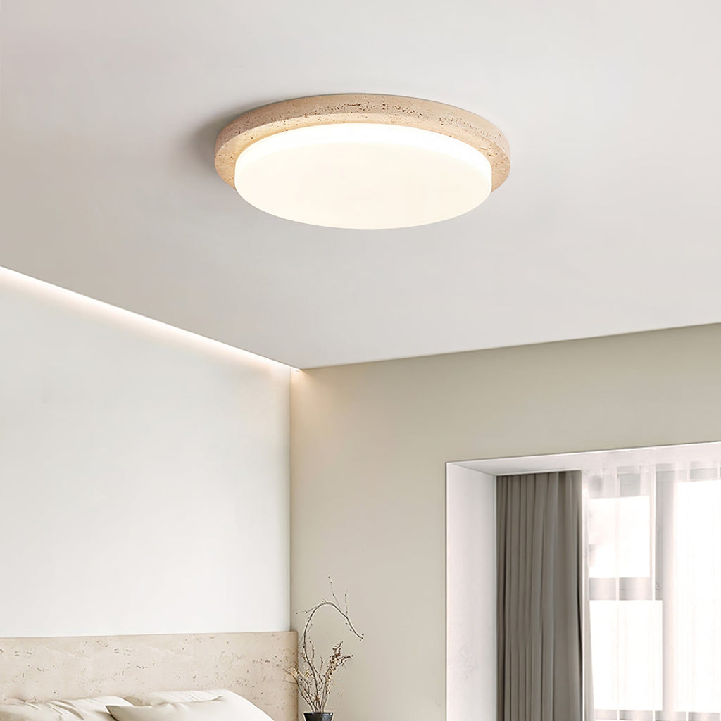 terra-round-ceiling-light-anzaz-Yellow Travertine & White-3