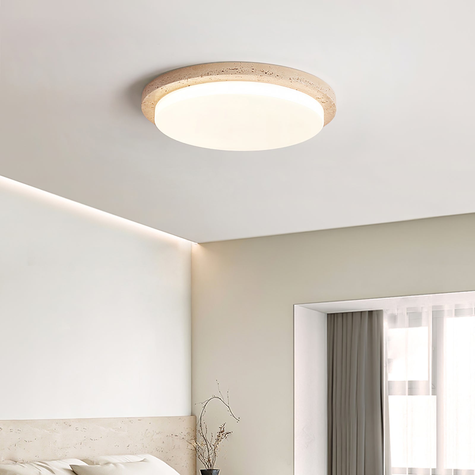 terra-round-ceiling-light-anzaz-Yellow Travertine & White-3