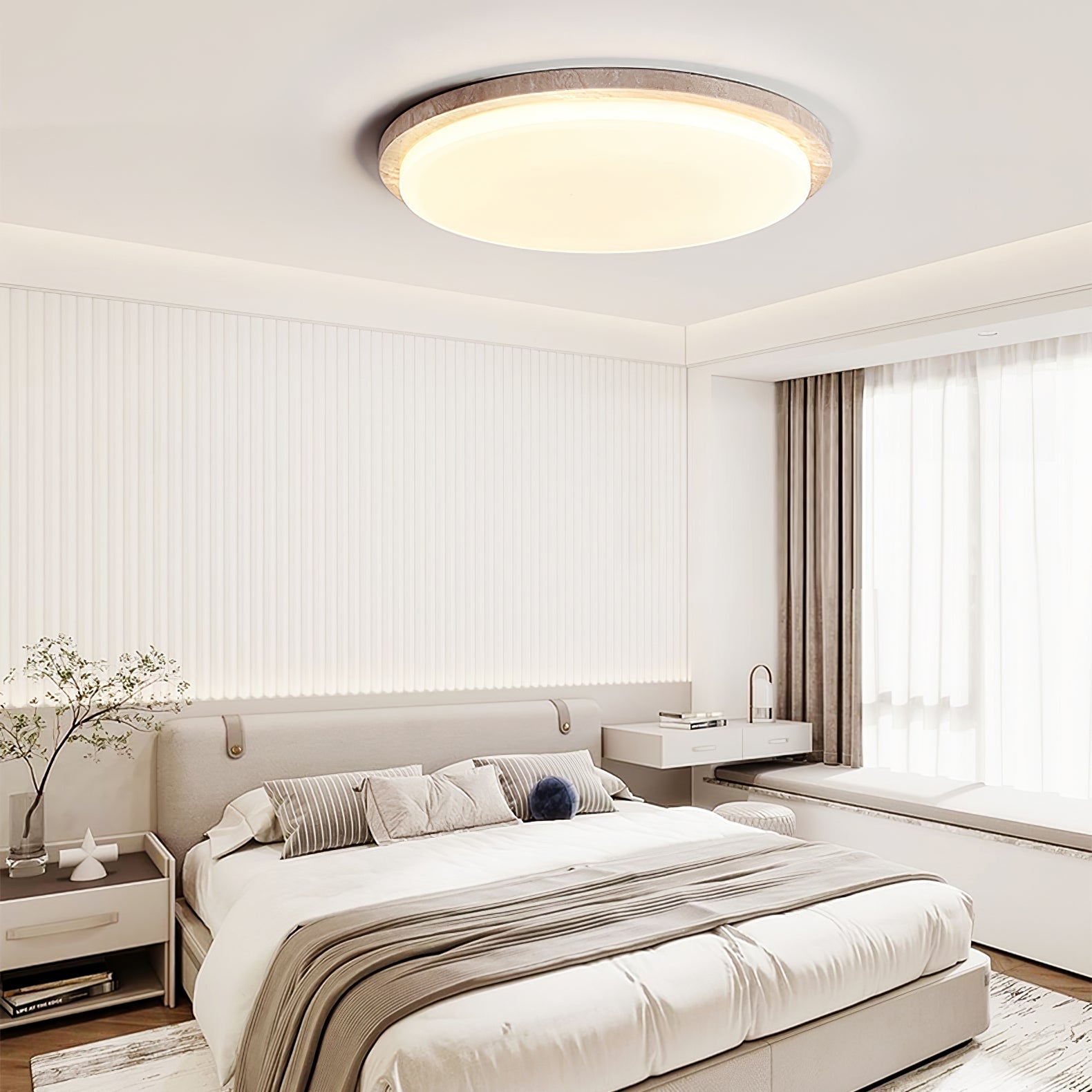 terra-round-ceiling-light-anzaz-Yellow Travertine & White-2