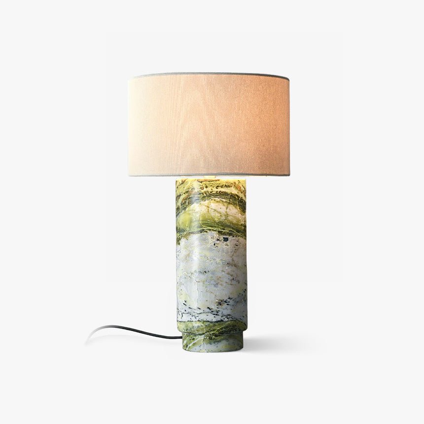 terra-table-lamp-anzaz-Green Marble+White Lampshade-1