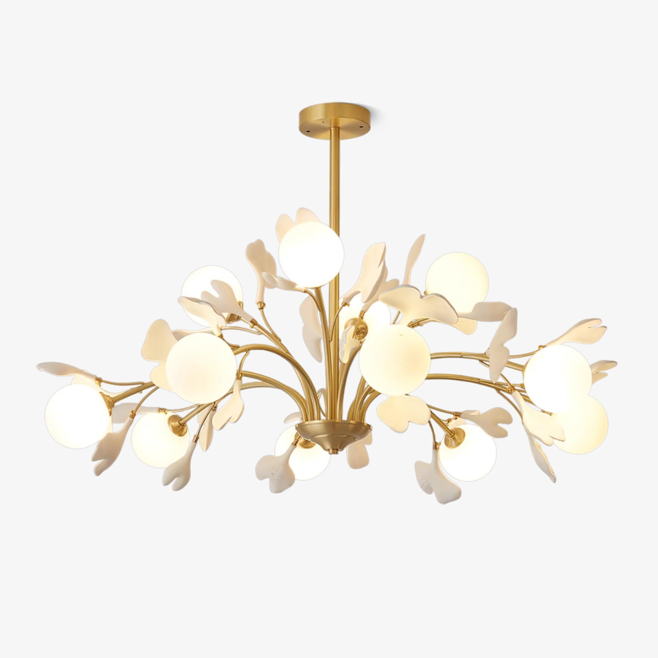thalassa-gingko-chandelier-anzaz-Brass & White-1