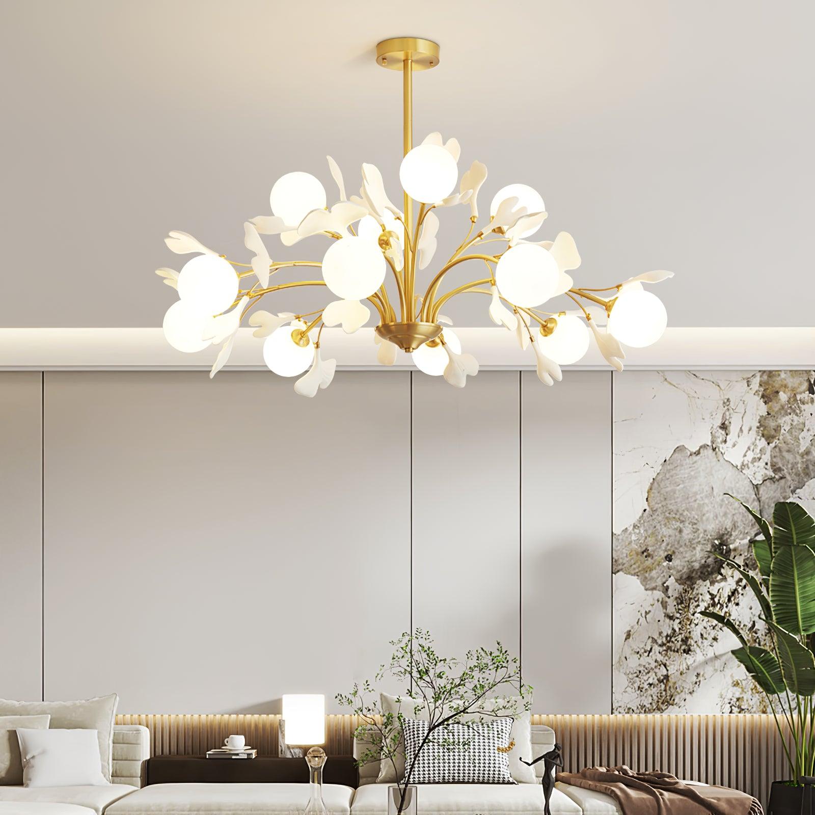 thalassa-gingko-chandelier-anzaz-Brass & White-2