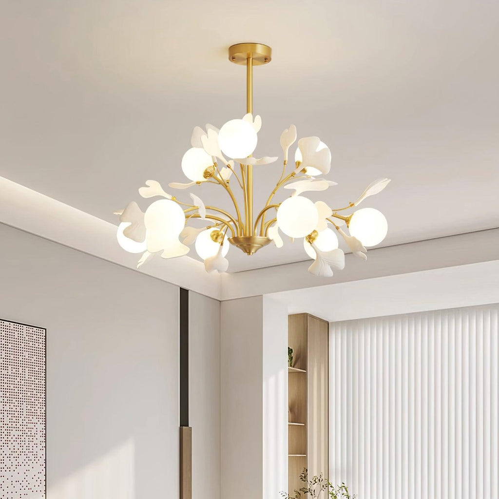 thalassa-gingko-chandelier-anzaz-Brass & White-3