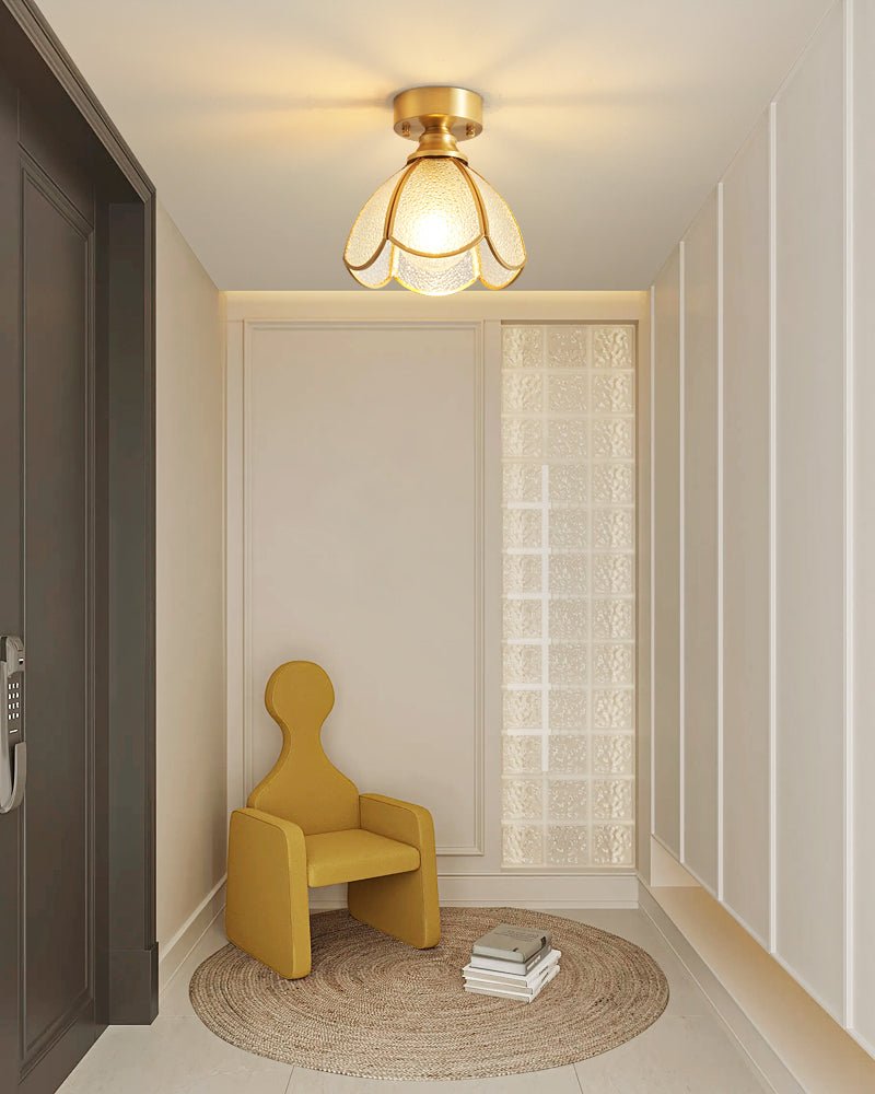 tiffany-floral-ceiling-lamp-anzaz-Gold & Opaque Glass-5