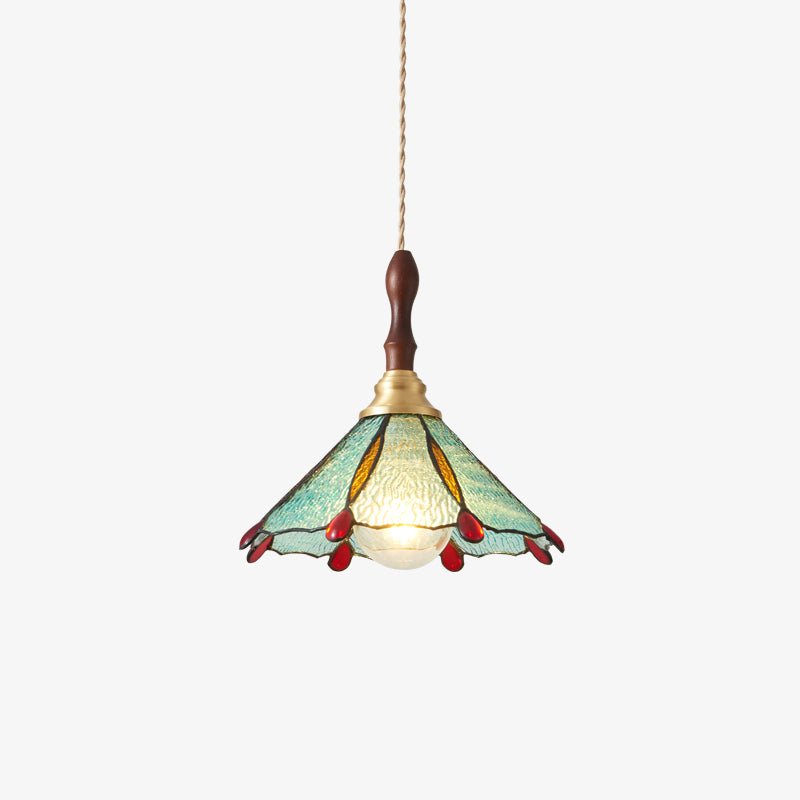 tiffany-floral-pendant-lamp-anzaz-Gold & Opaque glass-1