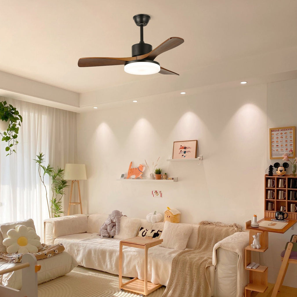morty-adams-wooden-ceiling-fan-light-anzaz-Model D Walnut Wood Grain & Black (ABS blades)-7