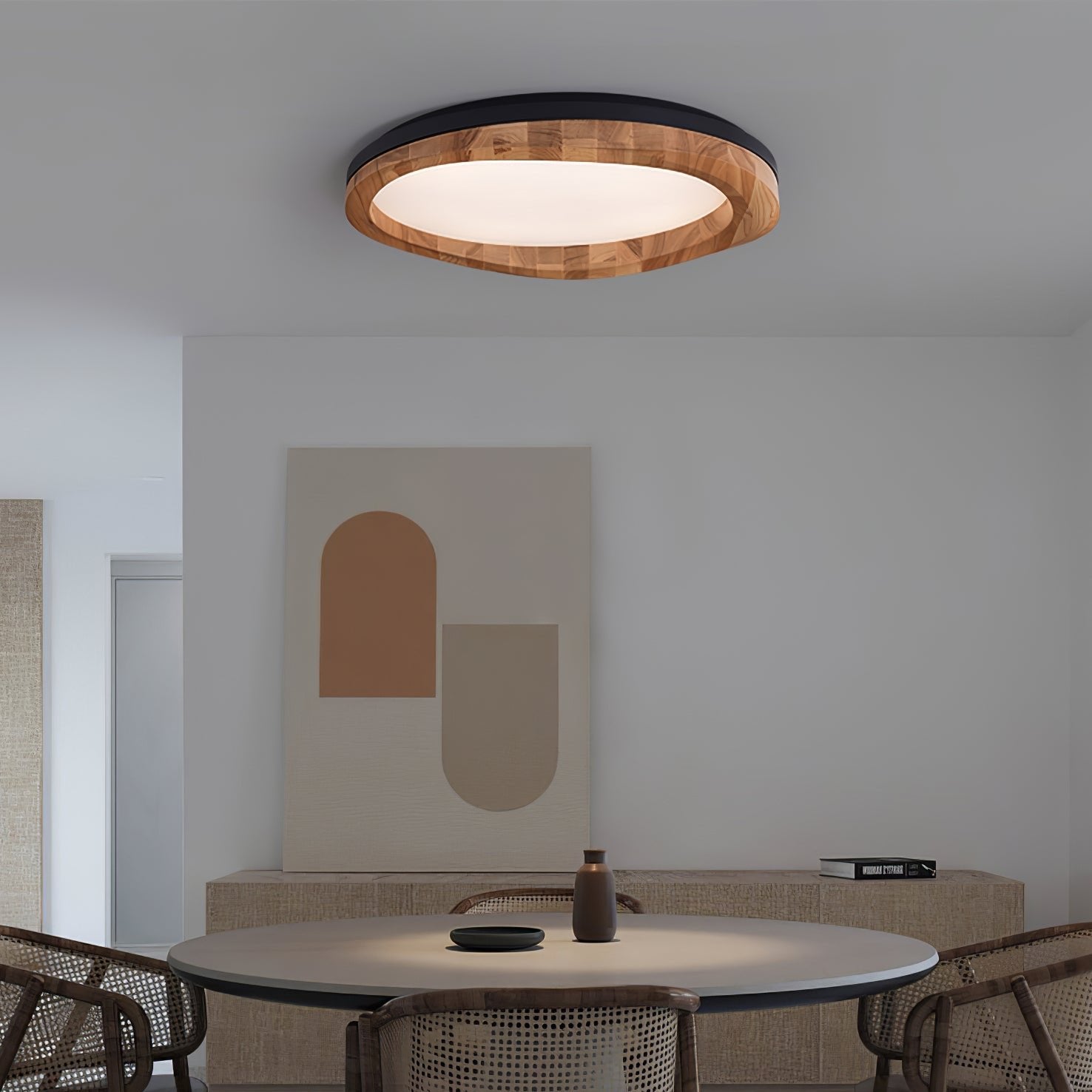 timber-round-wood-ceiling-lamp-anzaz-Black & Wood Color-2