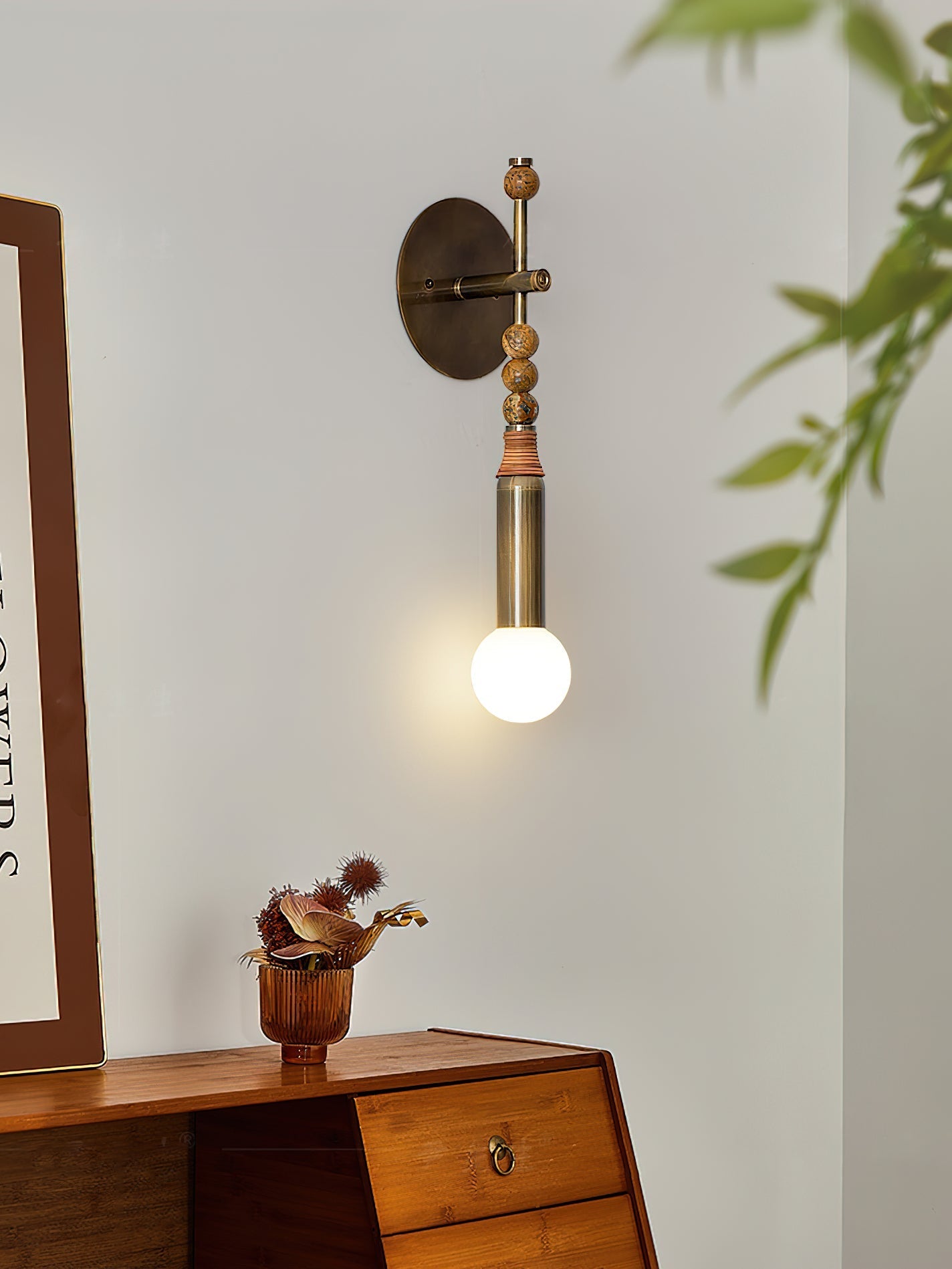toam-wall-lamp-anzaz-Antique Brass & Brown Picture Jasper-7