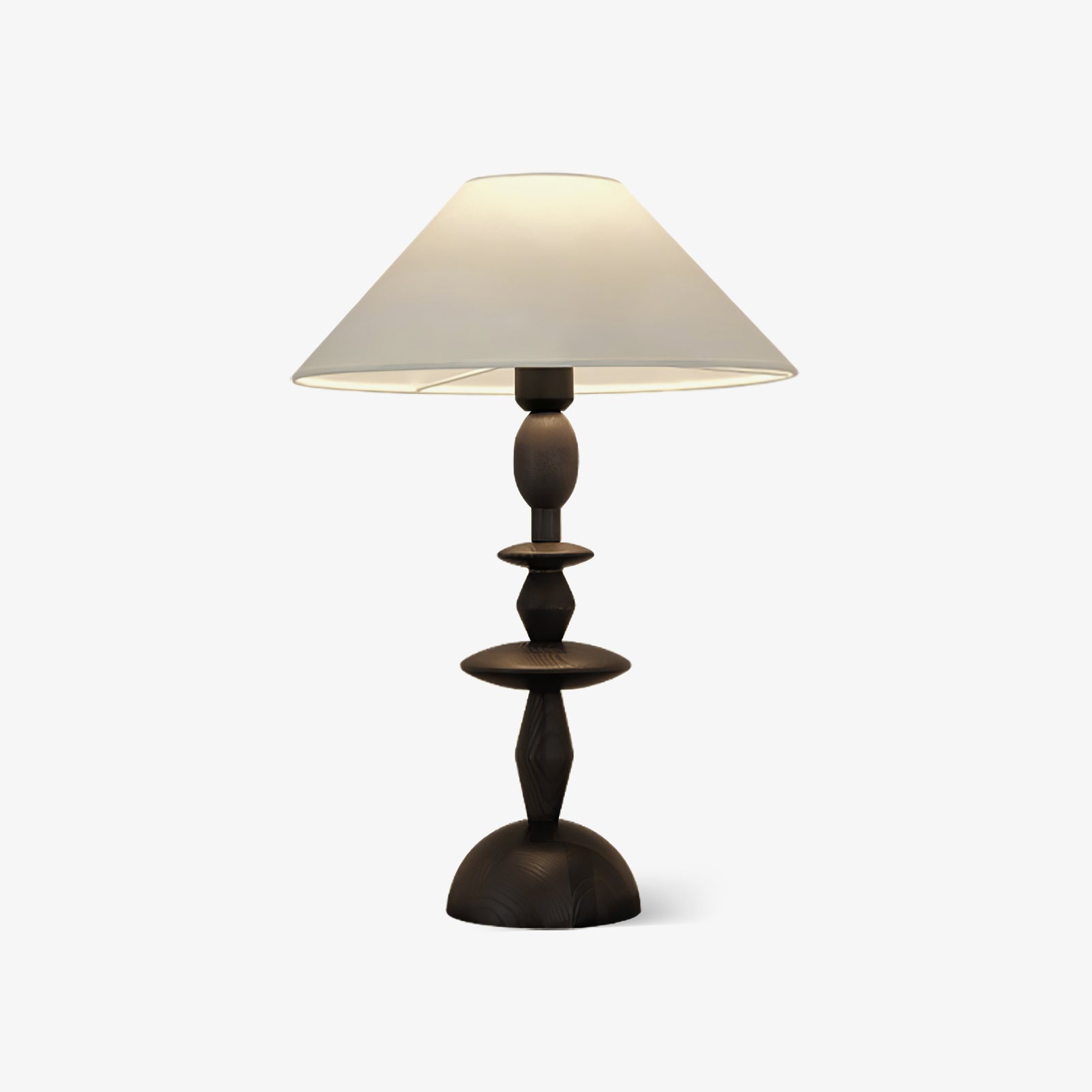 tournage-wood-table-lamp-anzaz-White Linen & Black-1
