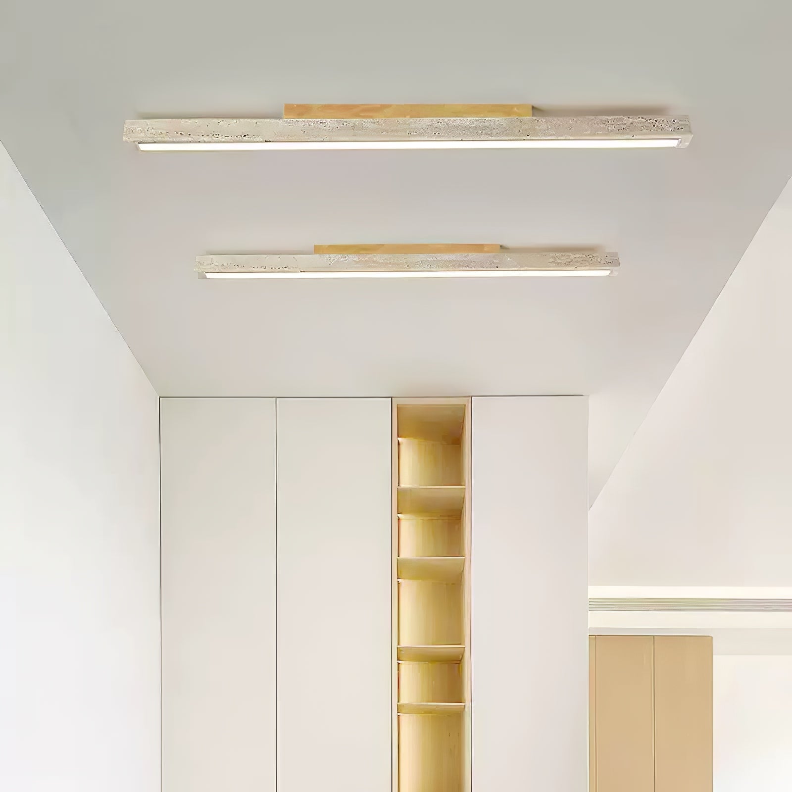 travertine-column-ceiling-light-anzaz-Dark walnut & Yellow Travertine-2