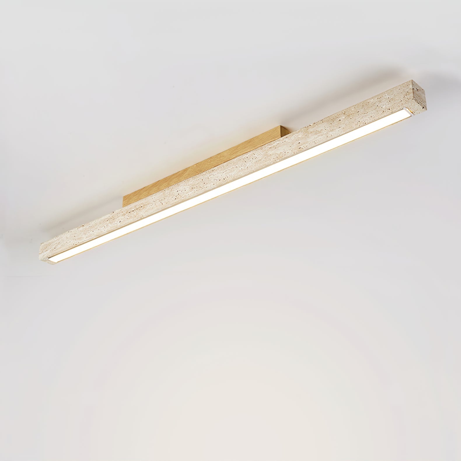 travertine-column-ceiling-light-anzaz-Wood color & Yellow Travertine-12