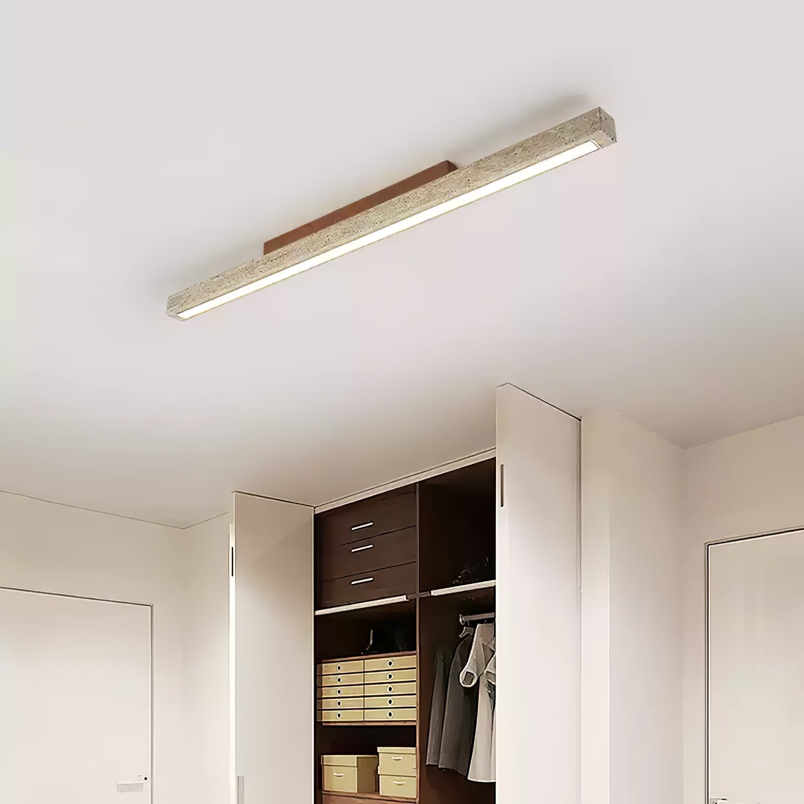 travertine-column-ceiling-light-anzaz-Dark walnut & Yellow Travertine-9