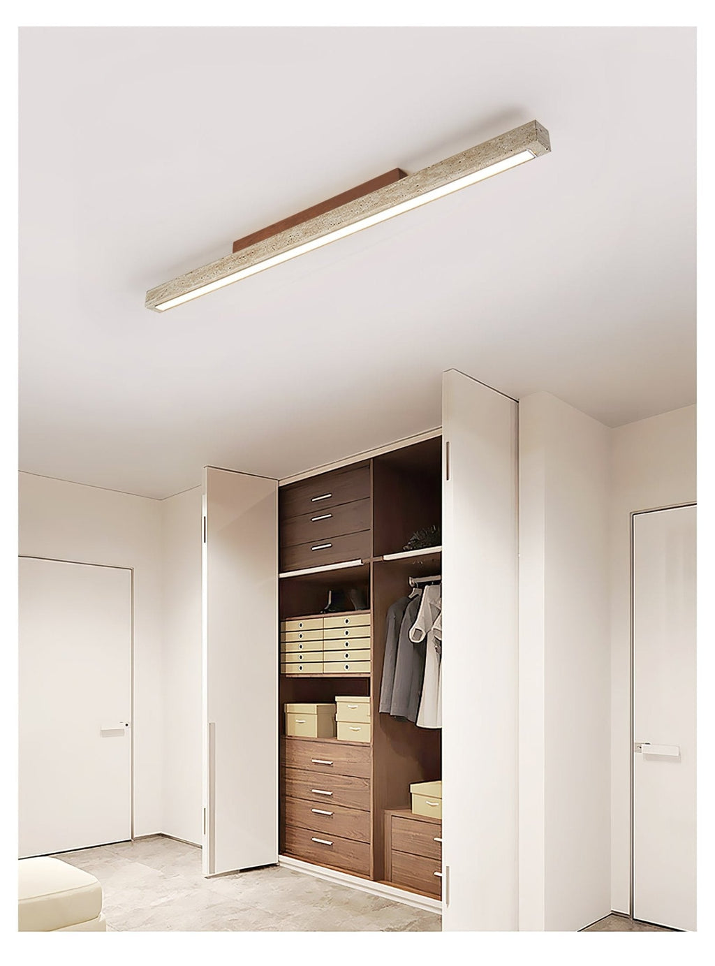 travertine-column-ceiling-light-anzaz-Wood color & Yellow Travertine-11