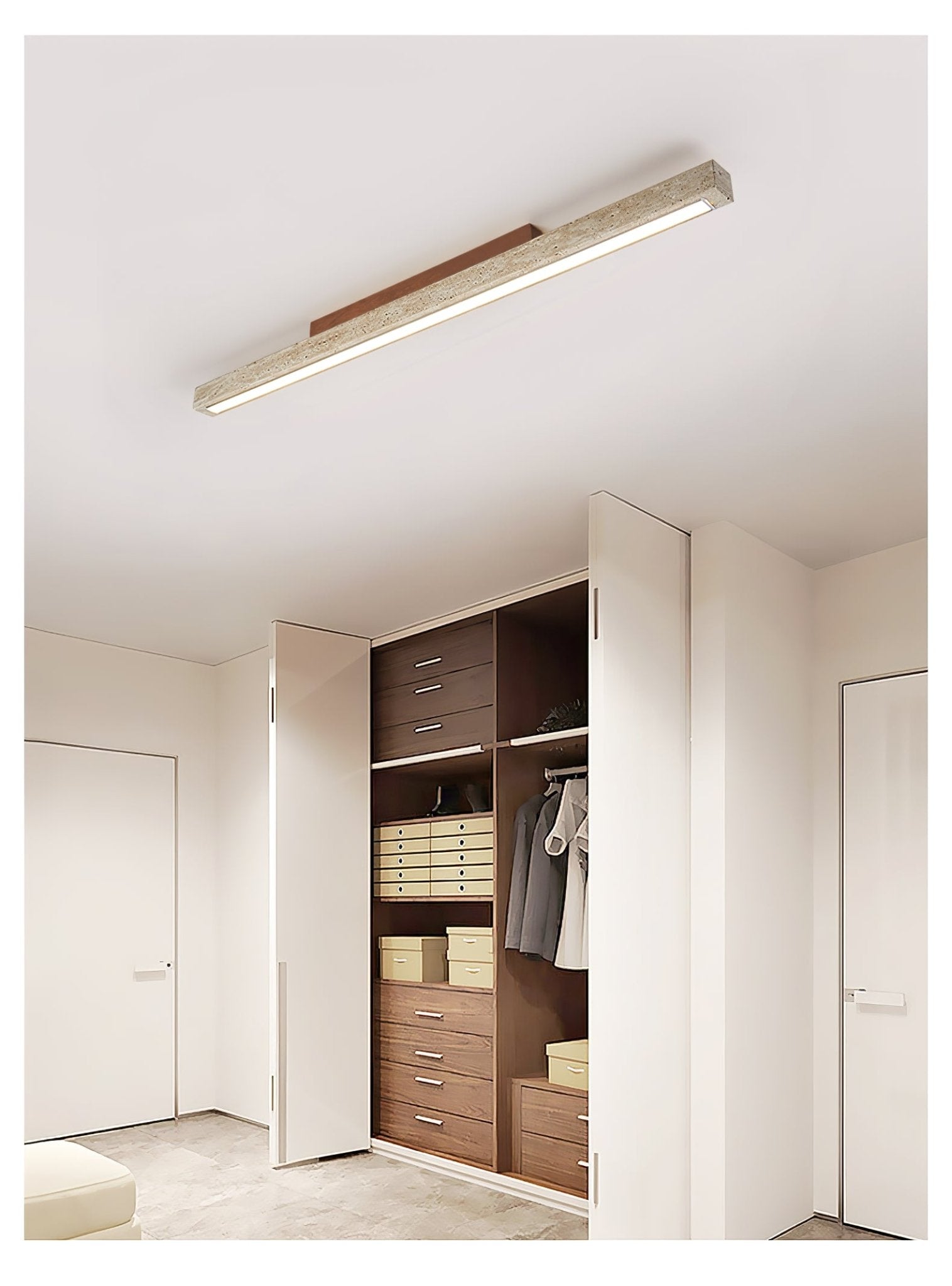 travertine-column-ceiling-light-anzaz-Wood color & Yellow Travertine-11