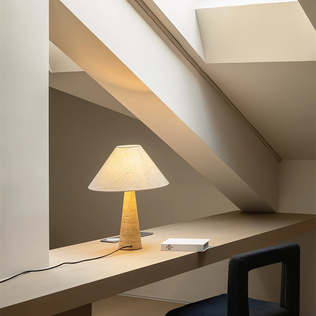 travertine-column-table-lamp-anzaz-Yellow Travertine & White-12