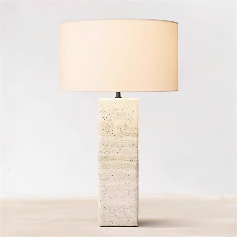 travertine-column-table-lamp-anzaz-Yellow Travertine & White-6