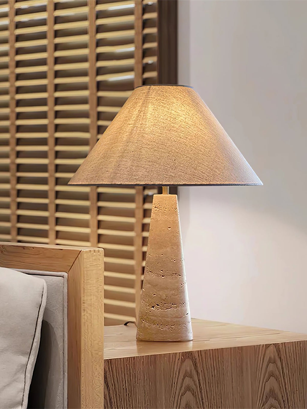 travertine-column-table-lamp-anzaz-Yellow Travertine & White-9