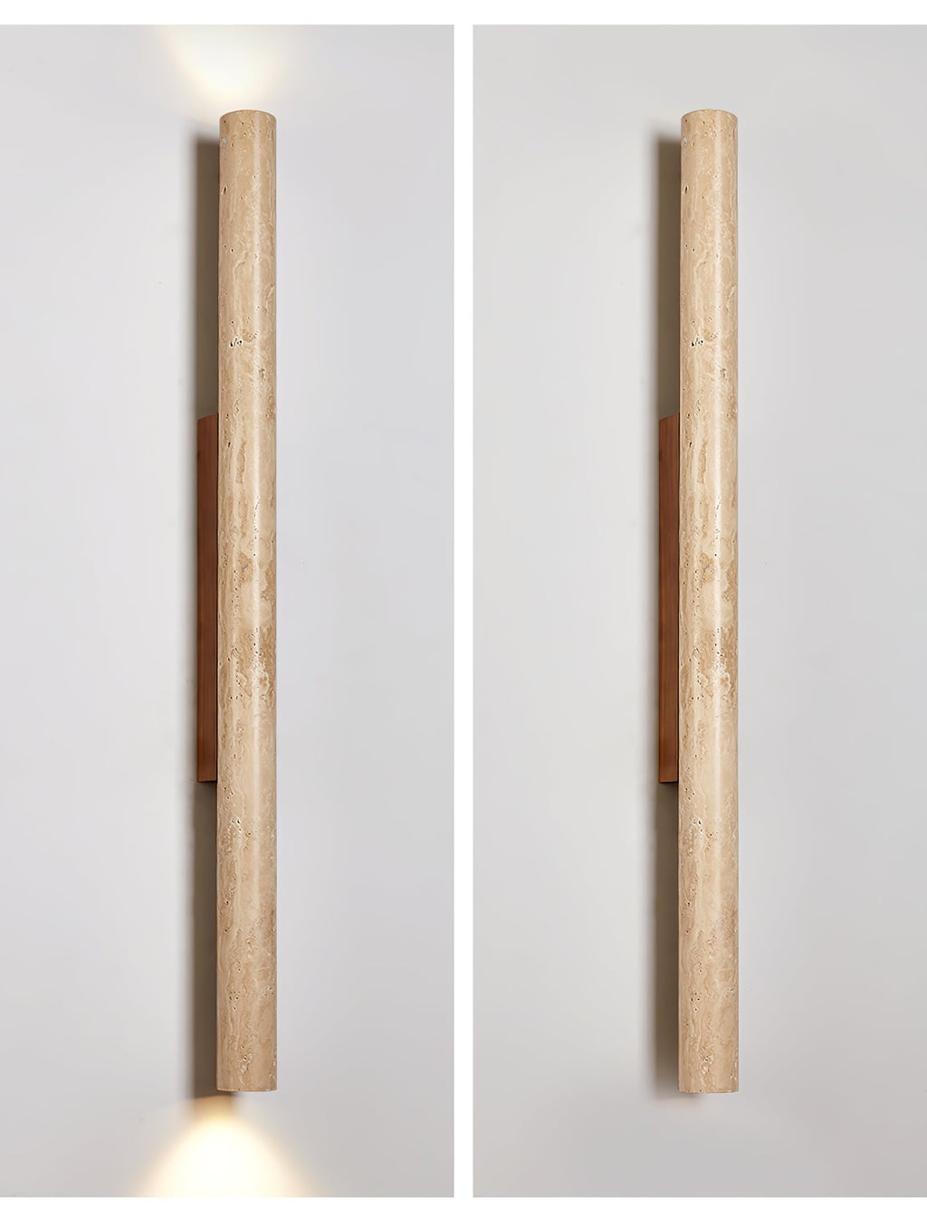 travertine-column-wall-light-anzaz-Wood color & Yellow Travertine-12