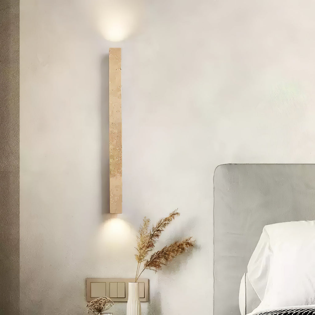 travertine-column-wall-light-anzaz-Dark walnut & Yellow Travertine-5
