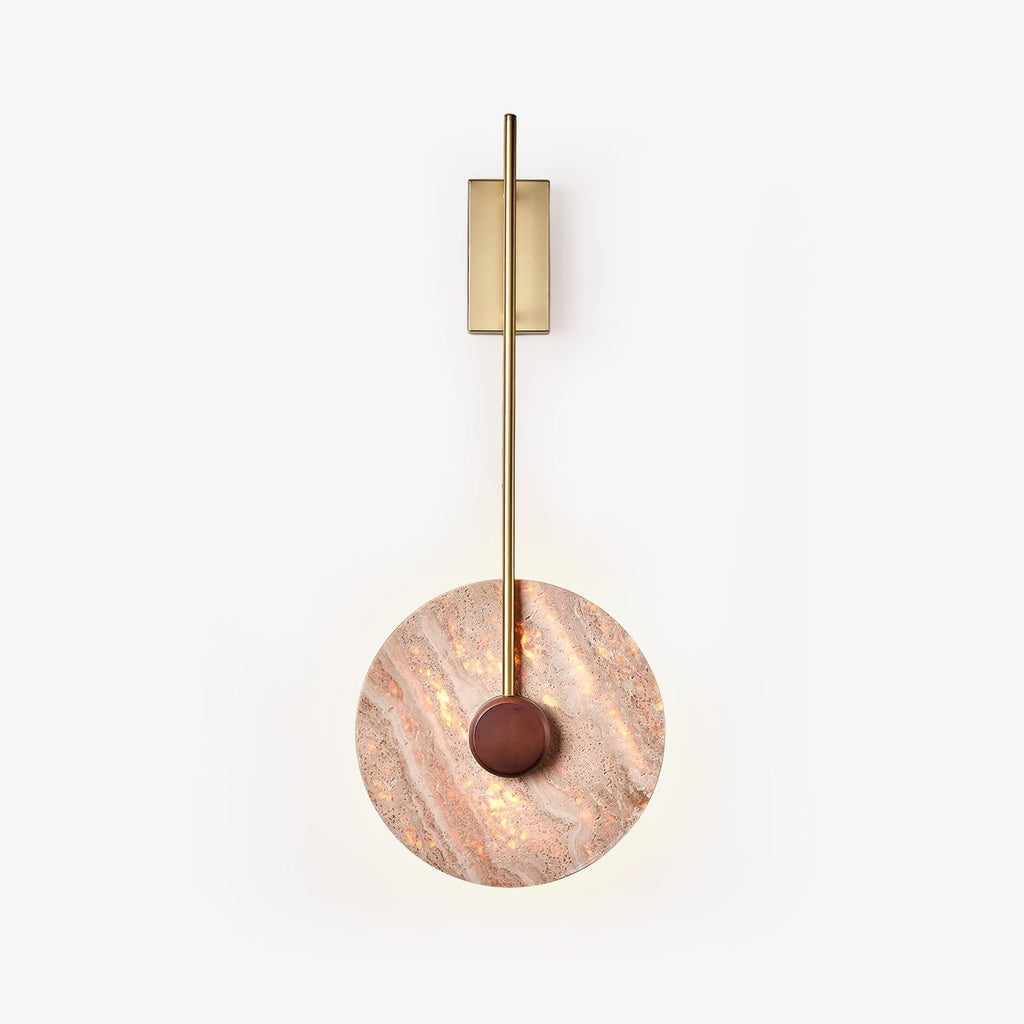 travertine-disc-wall-lamp-anzaz-Gold & Yellow Travertine-1