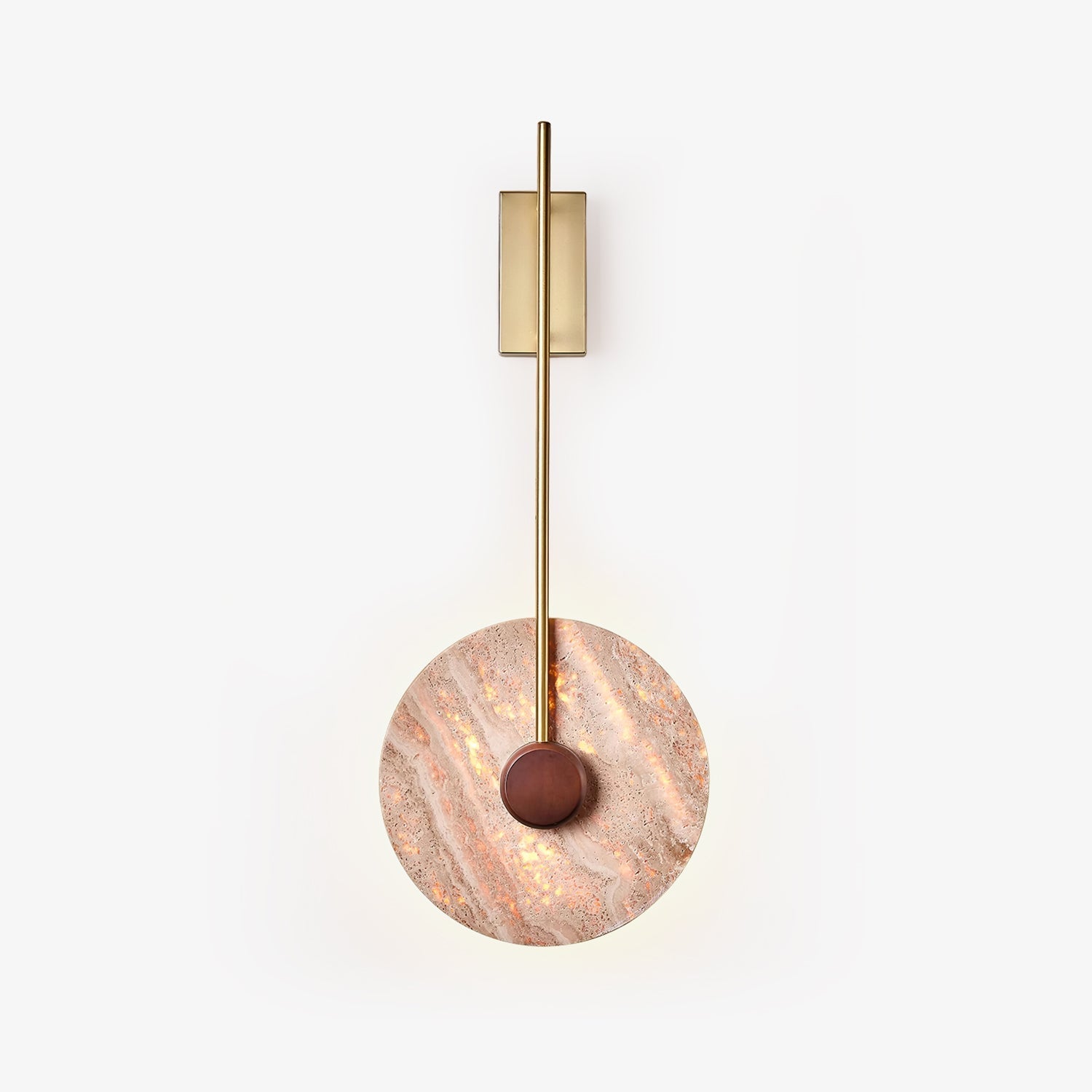 travertine-disc-wall-lamp-anzaz-Gold & Yellow Travertine-1