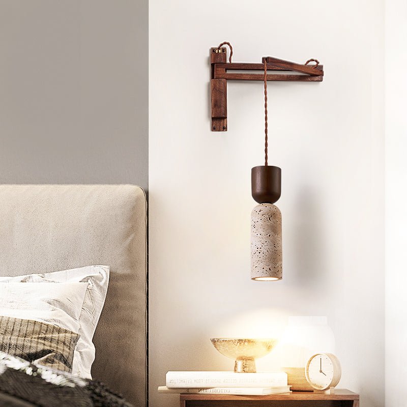 travertine-fusion-wall-sconce-anzaz-Walnut Color & Yellow Travertine-3