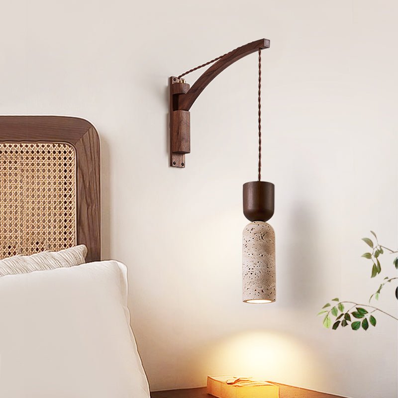 travertine-fusion-wall-sconce-anzaz-Walnut Color & Yellow Travertine-2