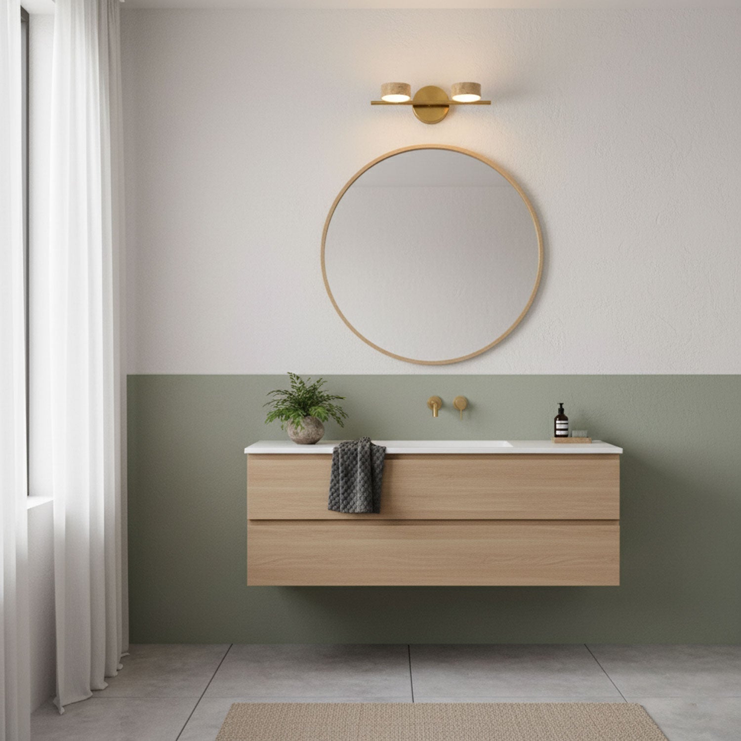 traviso-beam-vanity-light-anzaz-Yellow Travertine & Black-7