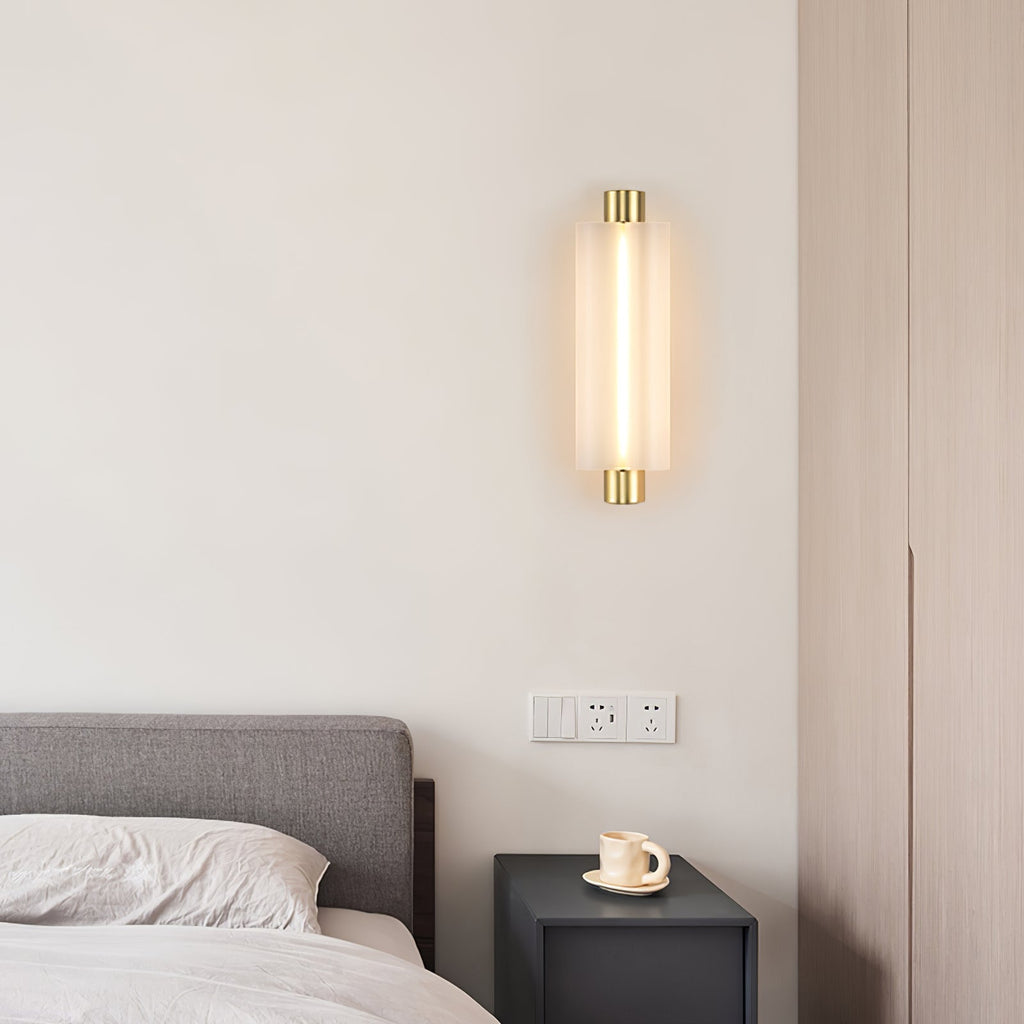 trillium-wall-sconce-anzaz-Black & Frosted White-2