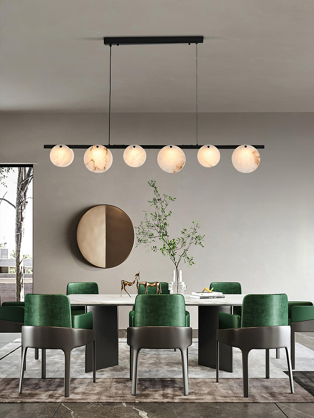trinidad-dining-room-chandelier-anzaz-Brass & White-3