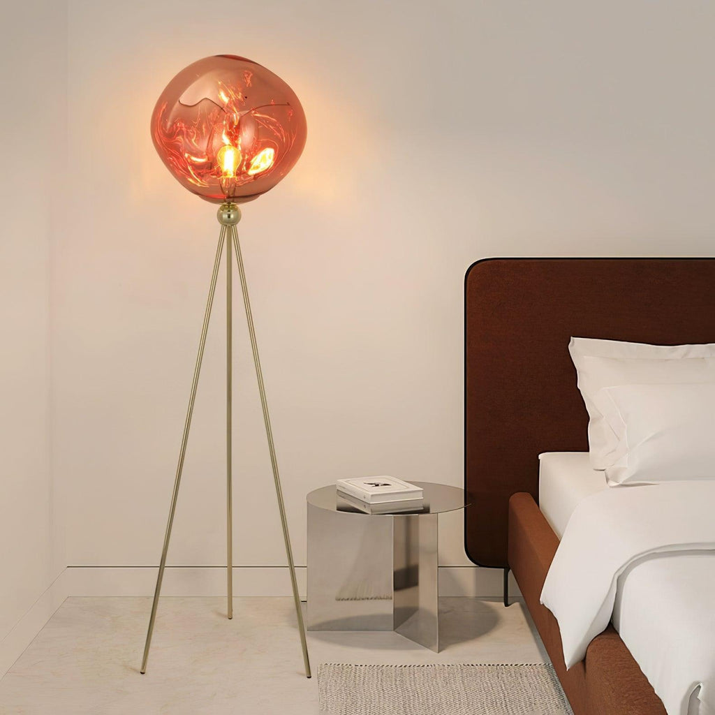 lava-tripod-rock-floor-lamp-anzaz-Rose Gold & Gold-2