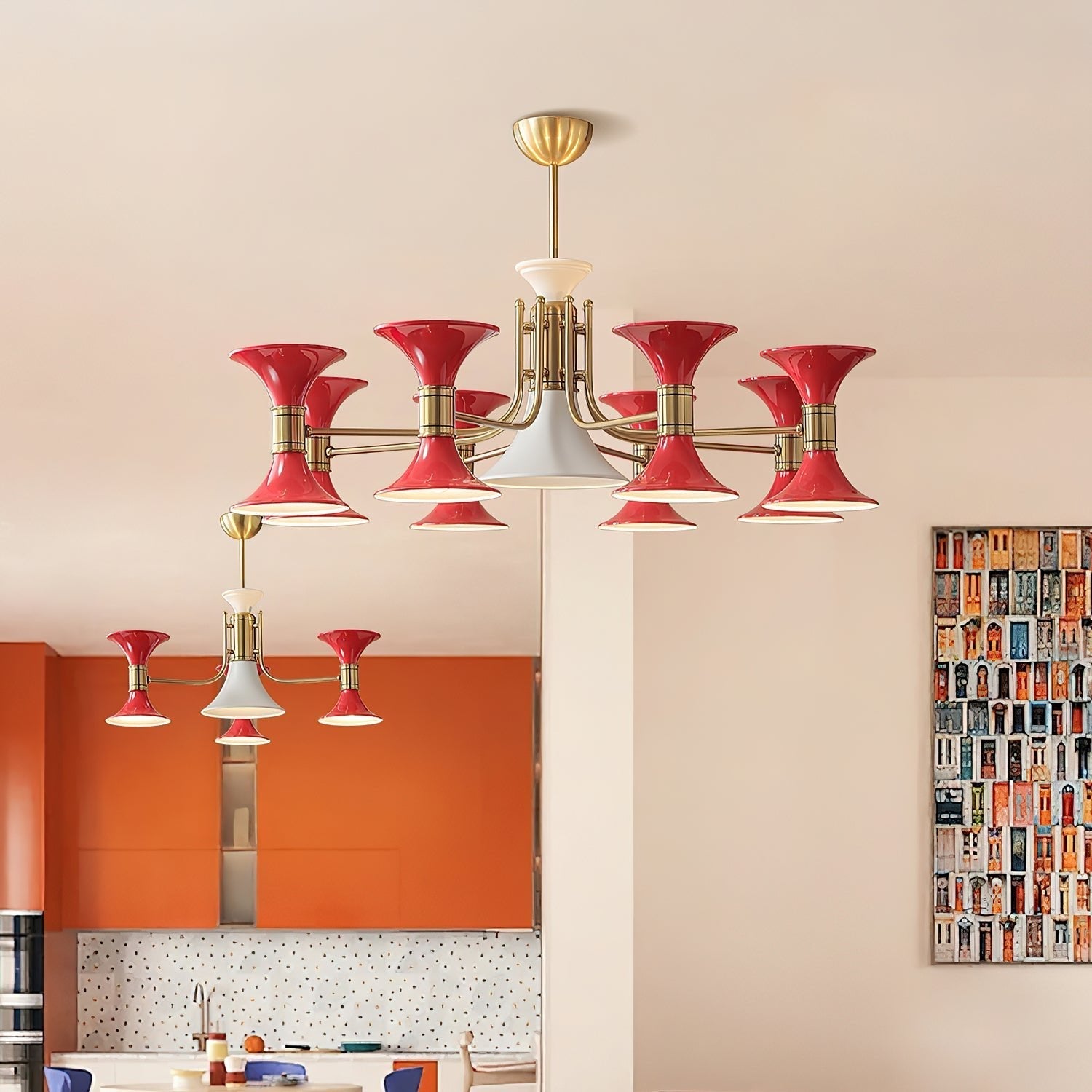 tromina-chandelier-anzaz-Gold & Red-3