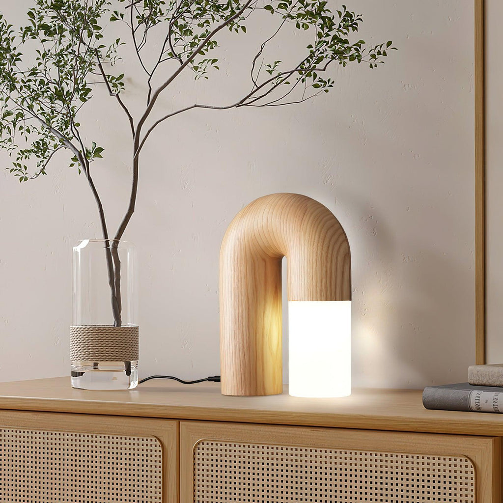 u-shaped-door-table-lamp-anzaz-Wood color & Warm Light-3