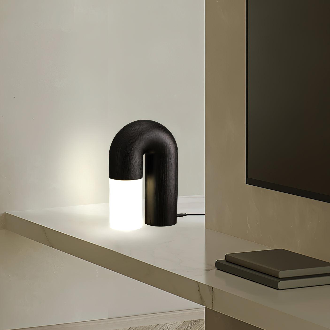 u-shaped-door-table-lamp-anzaz-Walnut color & Warm Light-9
