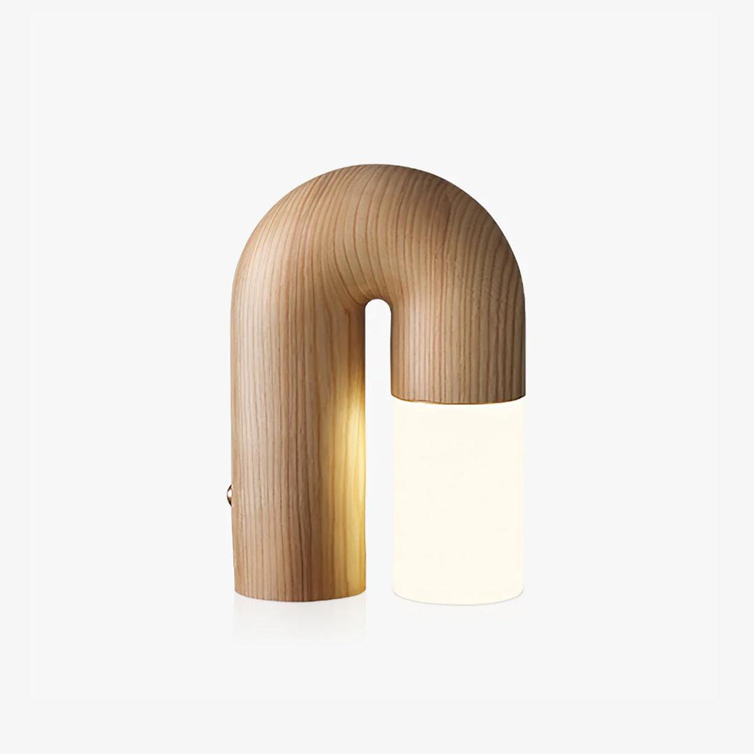 u-shaped-door-table-lamp-anzaz-Wood color & Warm Light-1