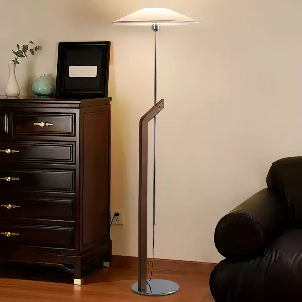 umbrella-floor-lamp-anzaz-Walnut Color & White Lampshade-4