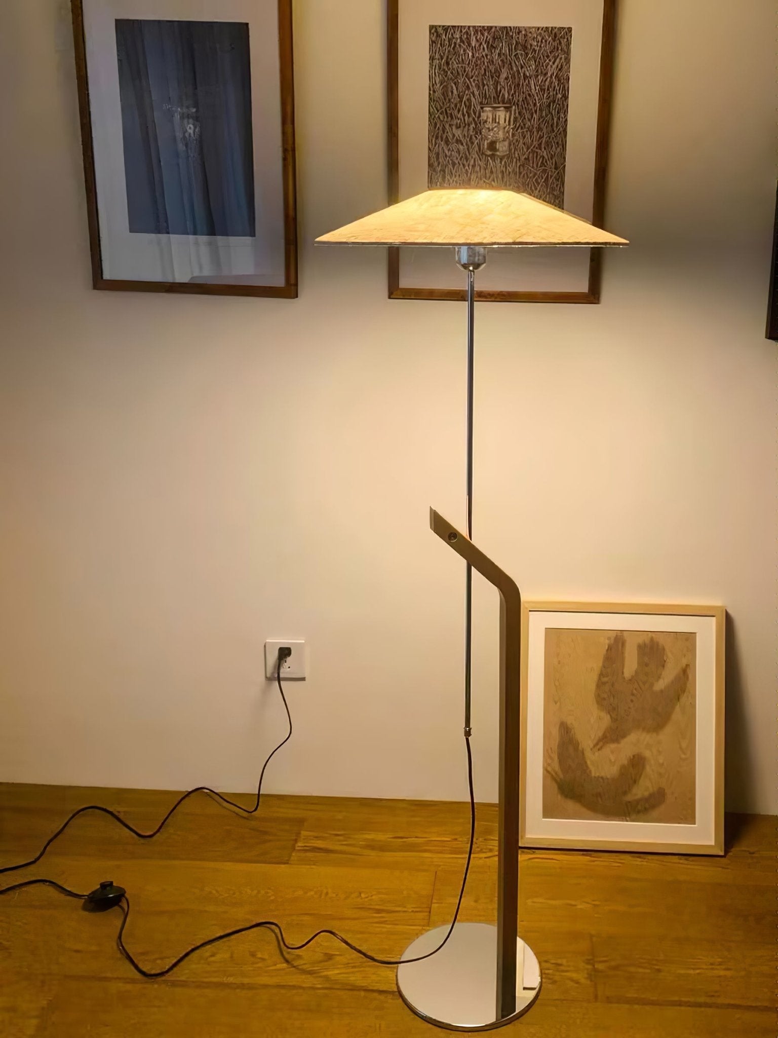umbrella-floor-lamp-anzaz-Walnut Color & Black Lampshade-9