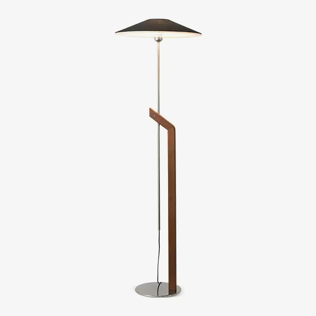 umbrella-floor-lamp-anzaz-Walnut Color & White Lampshade-1