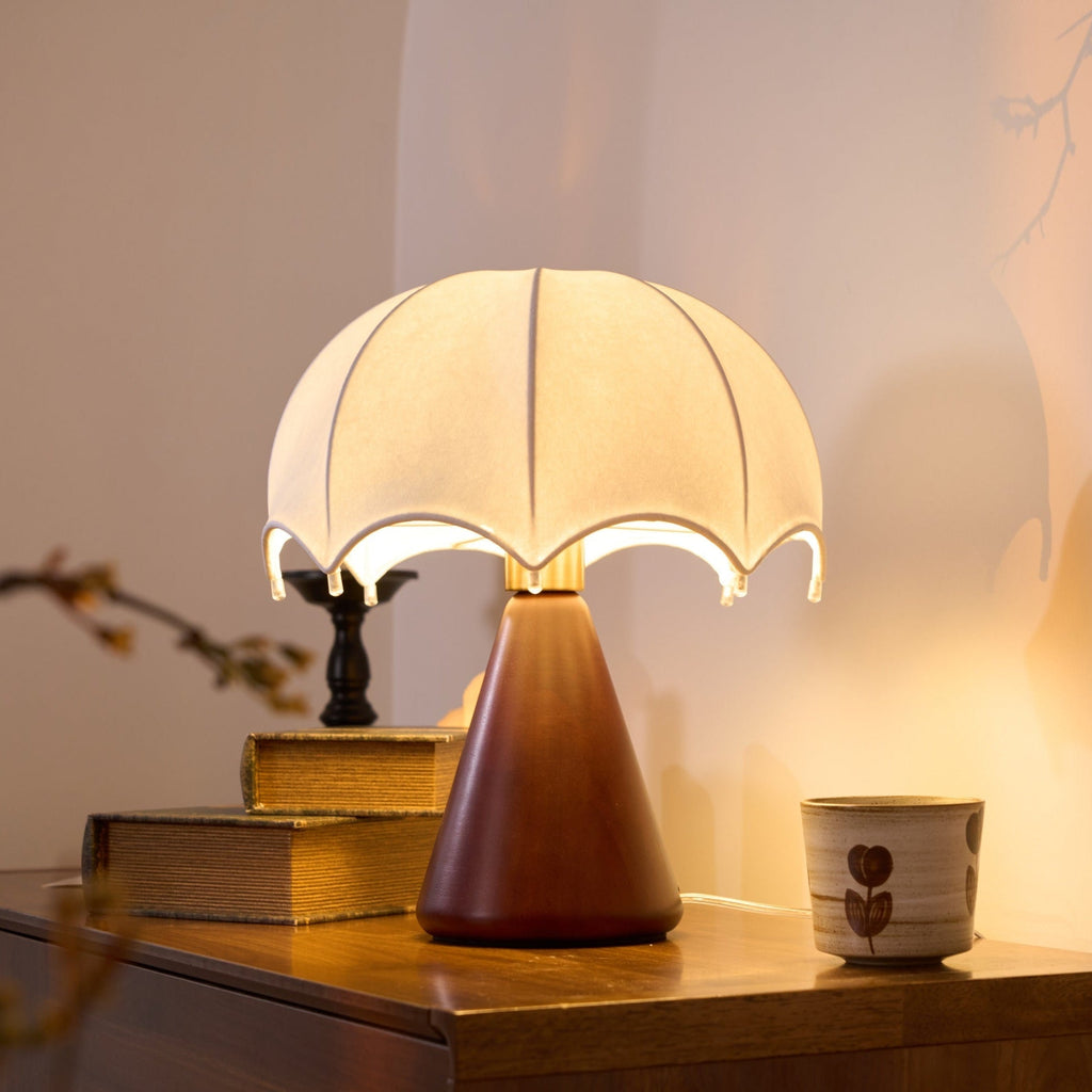 umbrella-silk-table-lamp-anzaz-Walnut Wood & White-4