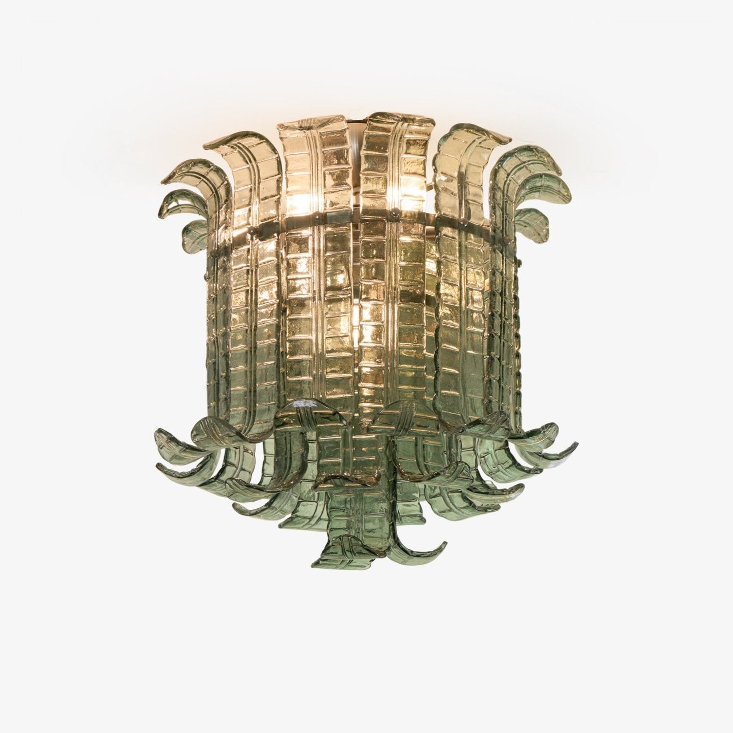 valvaleria-murano-glass-ceiling-lamp-anzaz-Nickel & Green-1