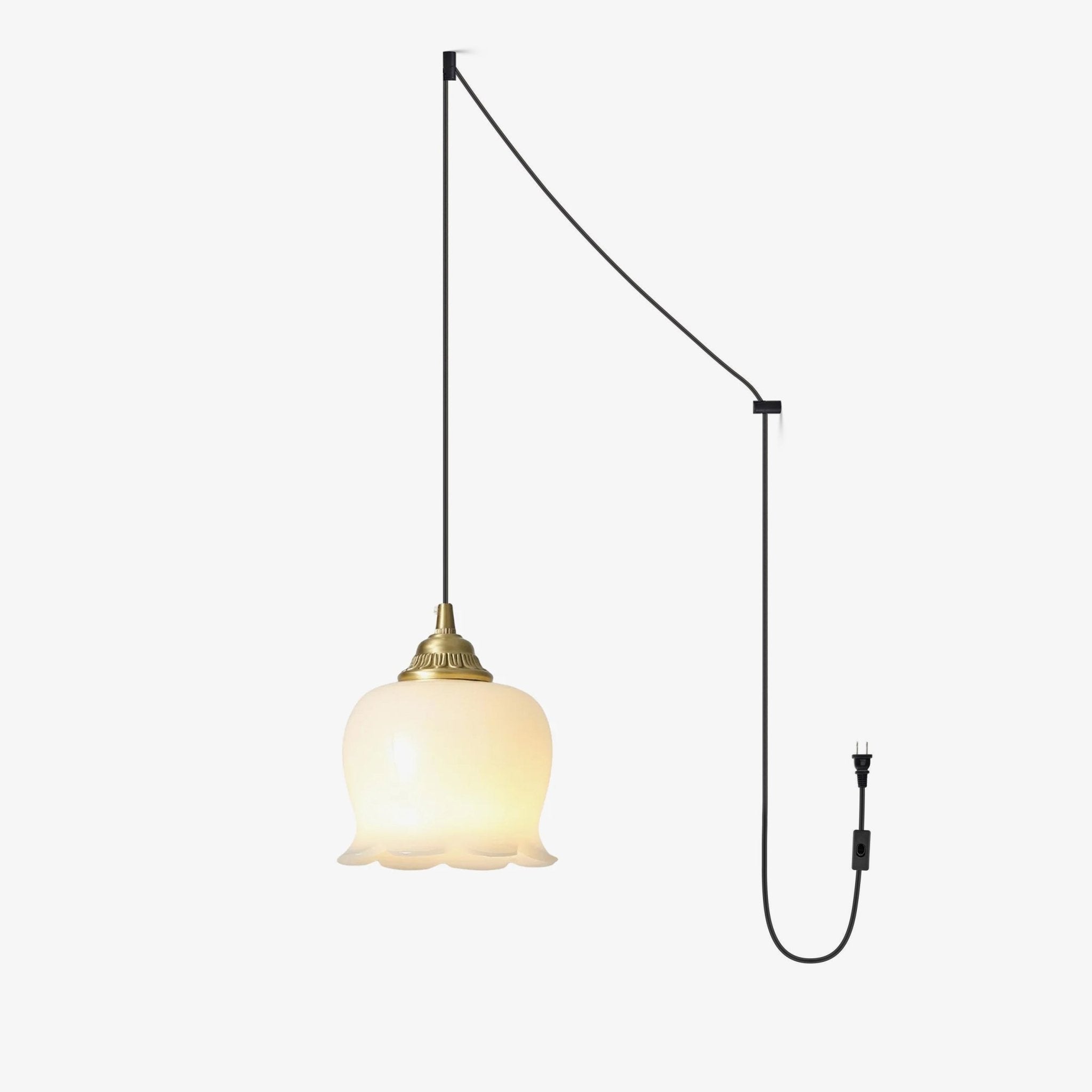 valley-flower-pendant-swag-lamp-anzaz-Brass & White-1