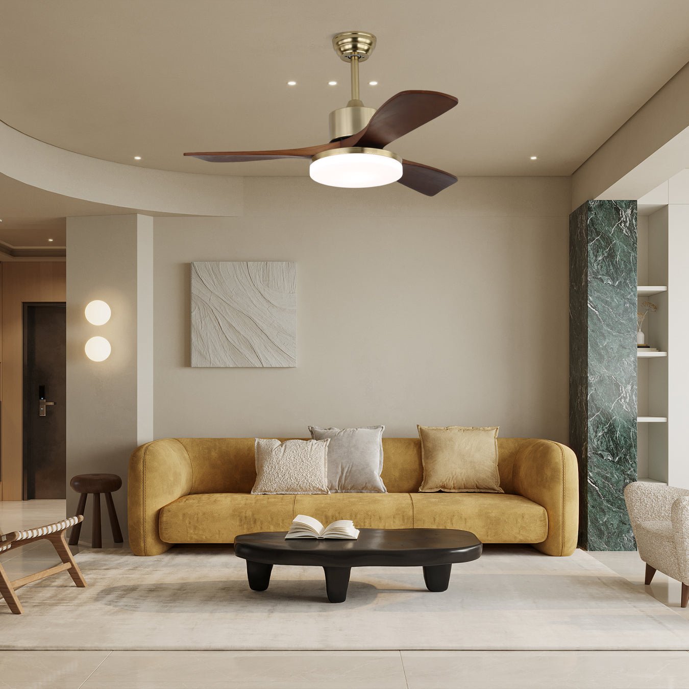 vega-ceiling-fan-light-anzaz-Bronze & Walnut Wood-2