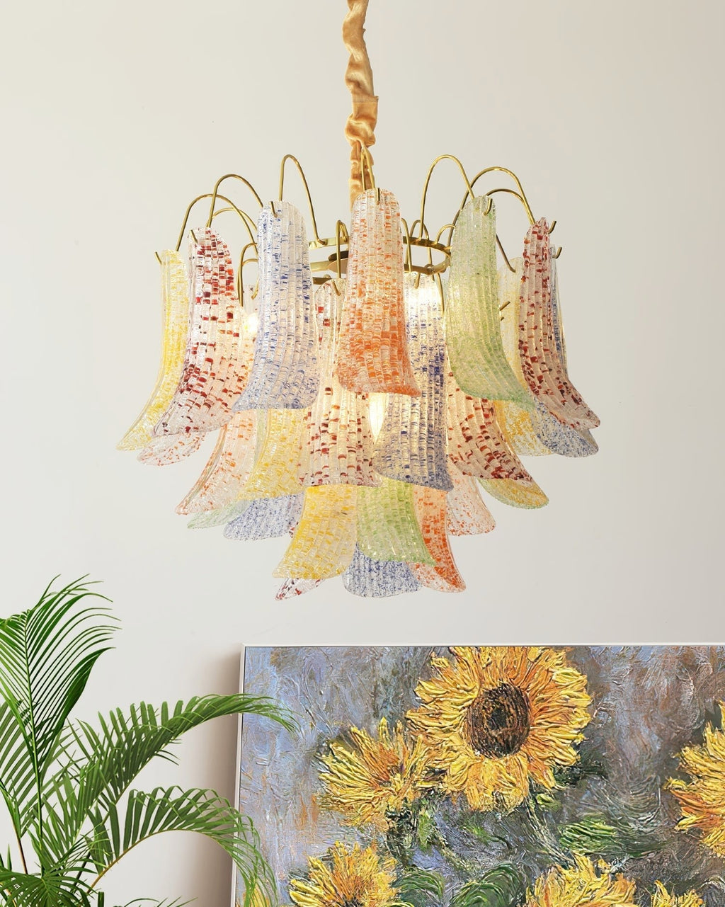 venini-colorful-murano-glass-chandelier-anzaz-Green Glass-7