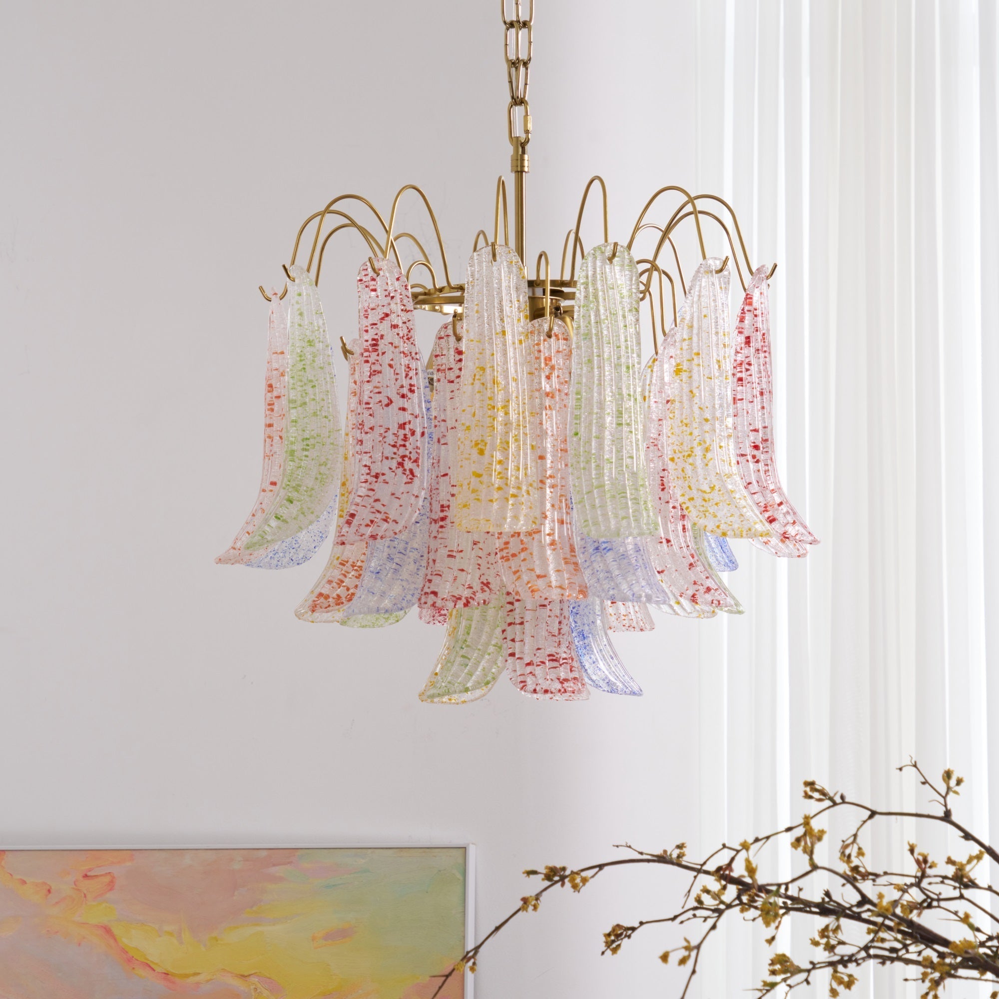 venini-colorful-murano-glass-chandelier-anzaz-Yellow Glass-3