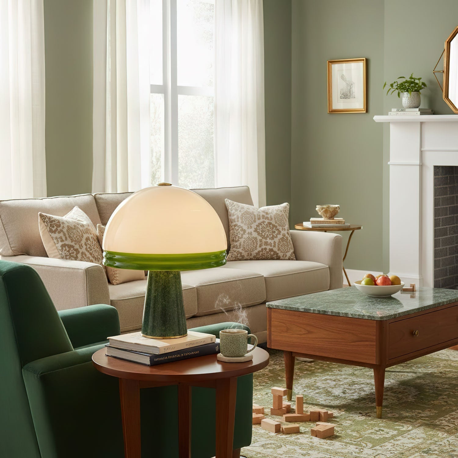 verdura-dome-table-lamp-anzaz-Green & White (Warm Light)-4