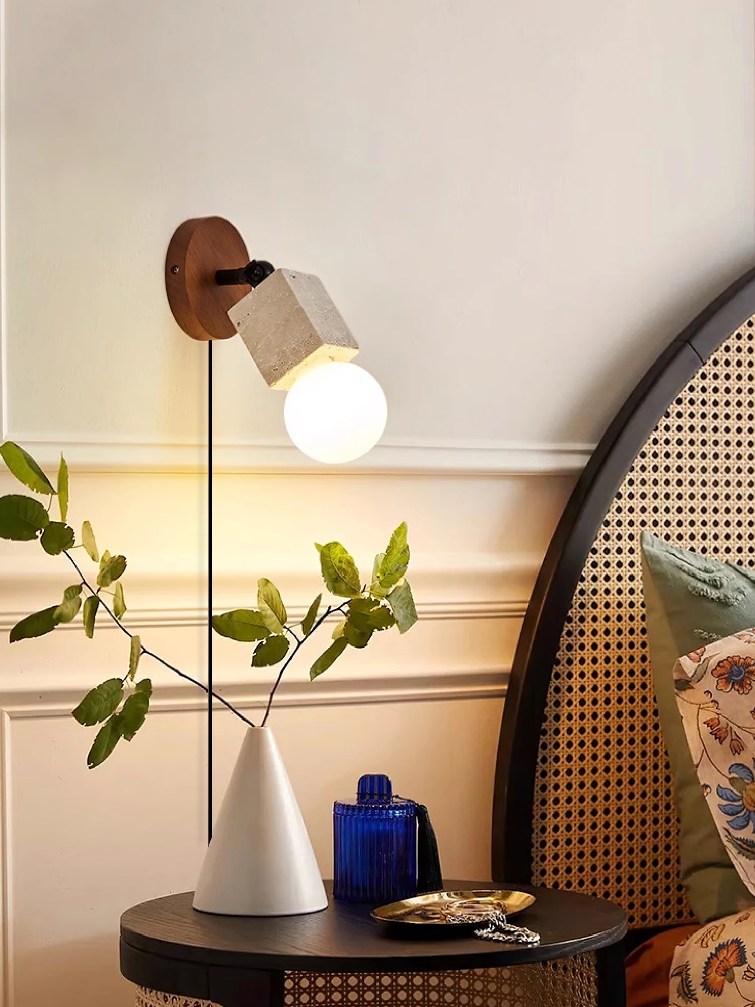 versa-stone-adjustable-plug-in-wall-light-anzaz-Walnut Color & Yellow Travertine-7