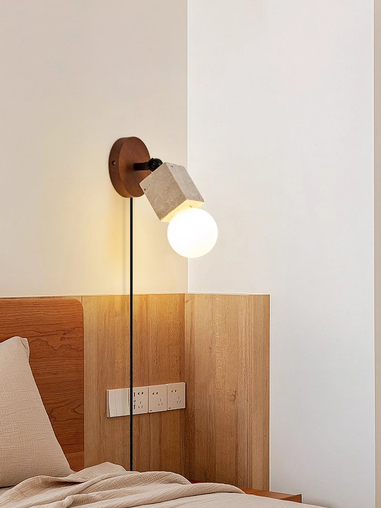 versa-stone-adjustable-plug-in-wall-light-anzaz-Walnut Color & Yellow Travertine-3