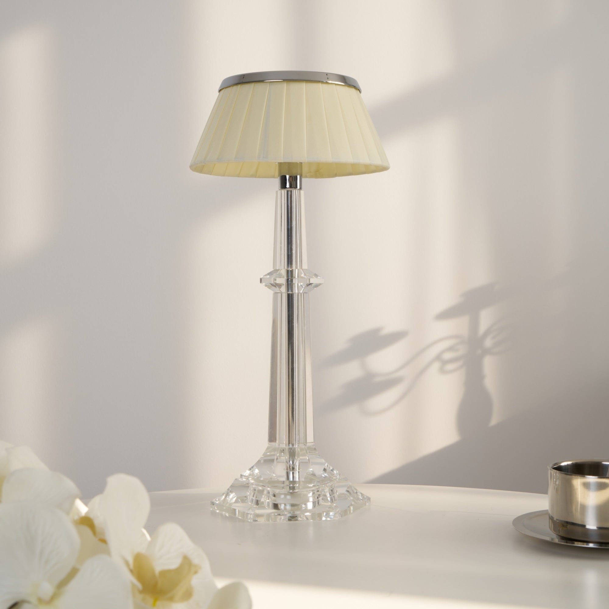 versailles-table-lamp-anzaz-Chrome & Clear & Beige lampshade-13