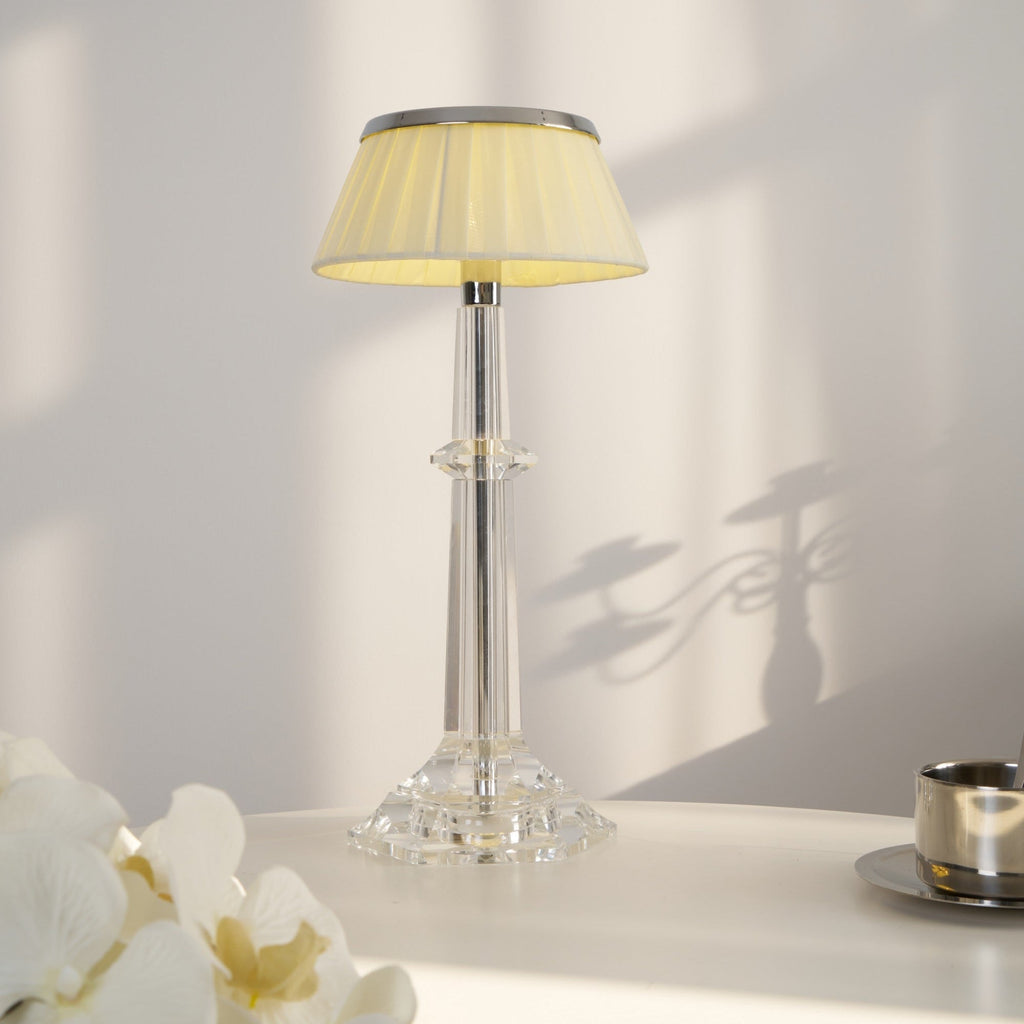 versailles-table-lamp-anzaz-Chrome & Clear & Blue lampshade-7